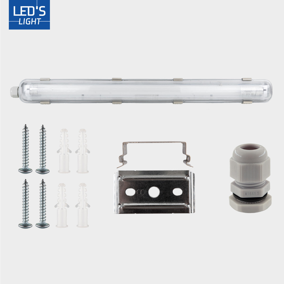 LED Vochtbestendig armatuur 120cm - 2130 lumen - 11.5W - Koelwit 4000K - IP65 - IK08 - Inclusief LED buis - 2 stuks
