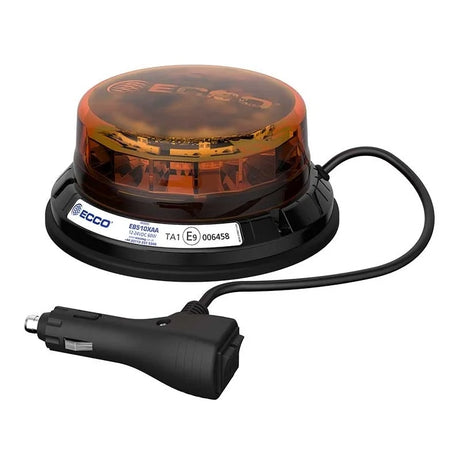 LED zwaailamp amber 12-24v met magnetische basis en sigarettenaansteker aansluiting voor voertuigen