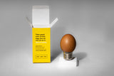 Egglamp bruin E27 LED 2W met instructies voor veilig gebruik in originele verpakking