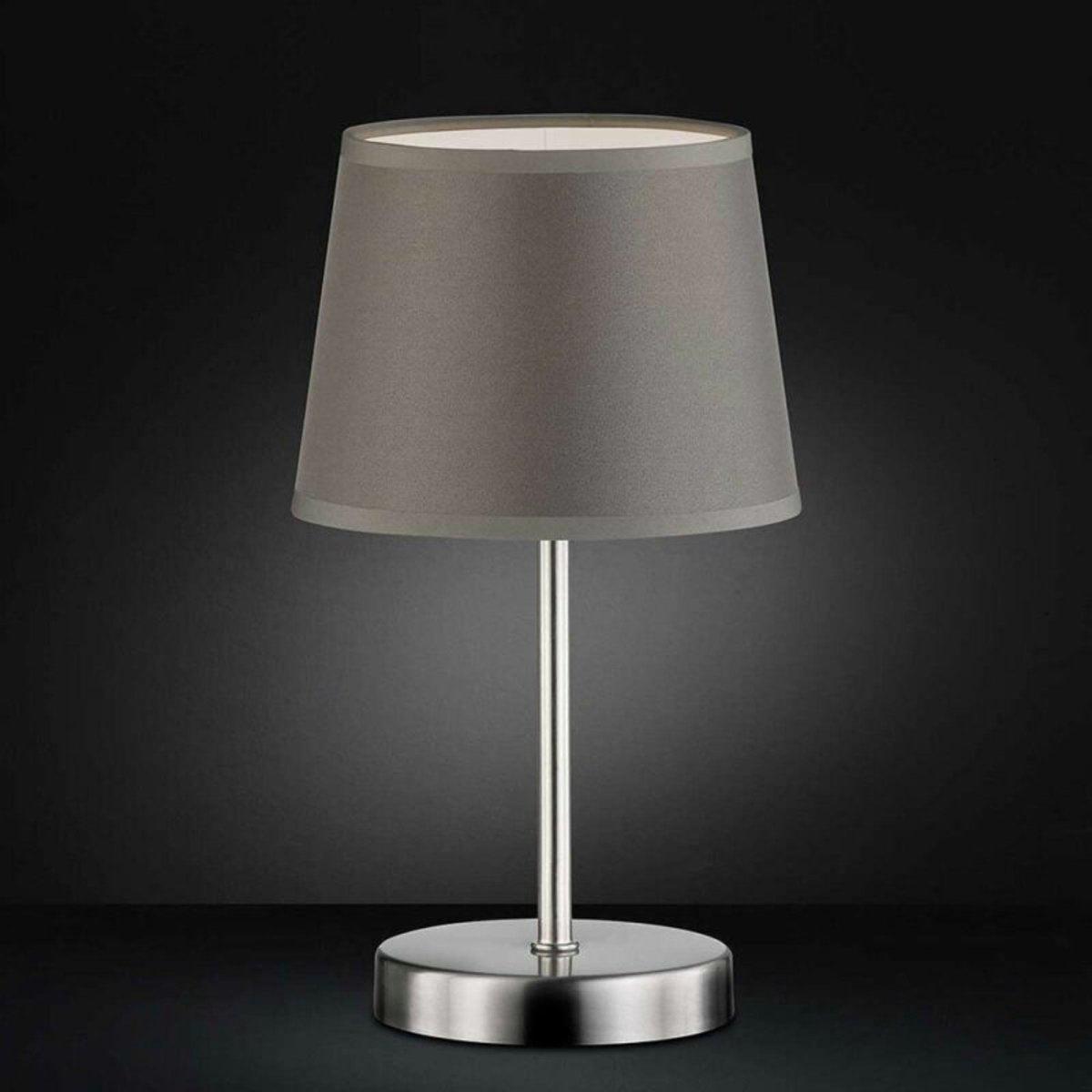 LED Tafellamp E14 - Grijs - 32cm - Voetschakelaar