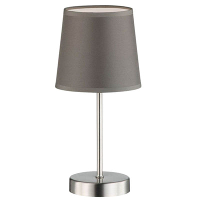 LED Tafellamp E14 - Grijs - 32cm - Voetschakelaar