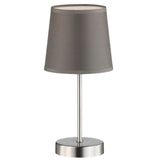 LED Tafellamp E14 - Grijs - 32cm - Voetschakelaar