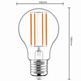 LED Filament Lamp E27 470 Lumen - 2.2W - Warmwit 3000K - Helder Glas