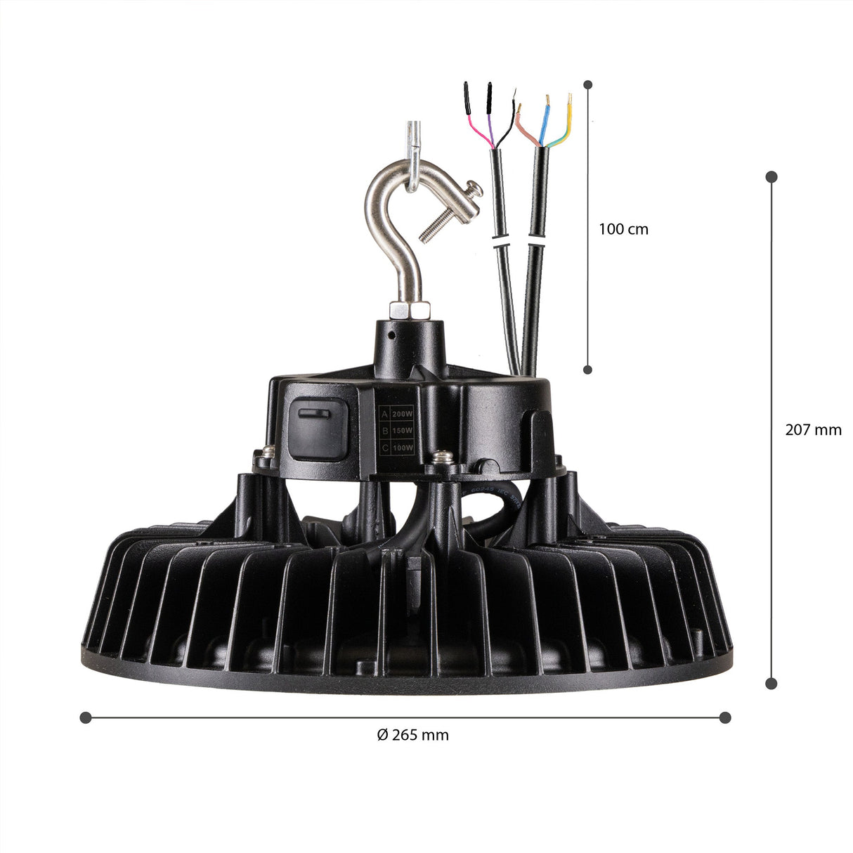 High Bay LED 200W - 30000 Lumen - 3000K/4000K/5000K - IP65 - Dimbaar met Schakelaar