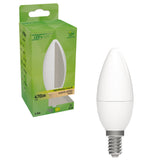 Ampoule bougie LED - E14 - Blanc chaud 3000K - 470 lumens - 2,9W - Opale - 230V