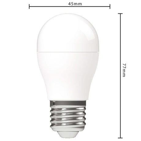Lampe boule LED 470 lumens - 2.9W - 3000K - E27 - Opale - Elite