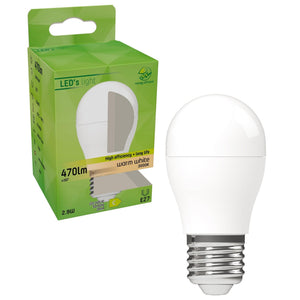 LED Kogellamp 470 lumen - 2.9W - 3000K - E27 - Opaal - Elite