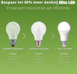 LED Peerlamp - E27 - Warmwit 3000K - 806 lumen - 4,9W - Opaal - A60 - 230V