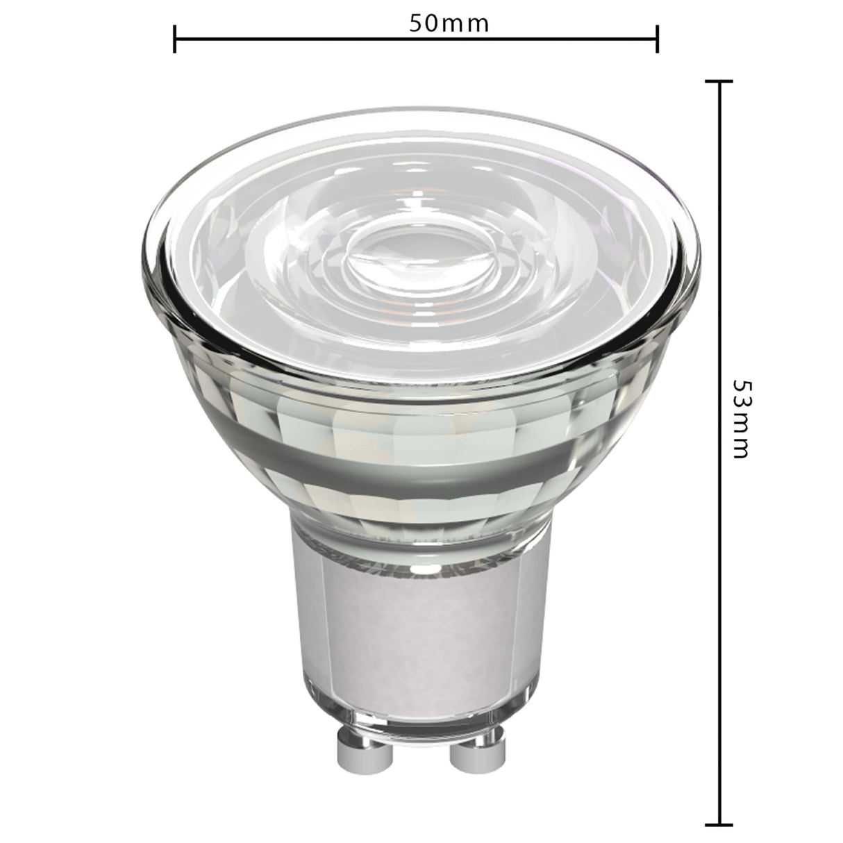 LED spot GU10 warmwit 3000K - 2.5W 360 lumen - helder glas