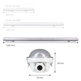 LED TL Armatuur 7200 Lumen - 40W - Koelwit - IP65 Waterdicht - 150cm