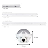 LED Vochtbestendig armatuur 2650 Lumen - 15W - 4000K Koelwit - IP65 - IK08 - 60cm - 2 stuks