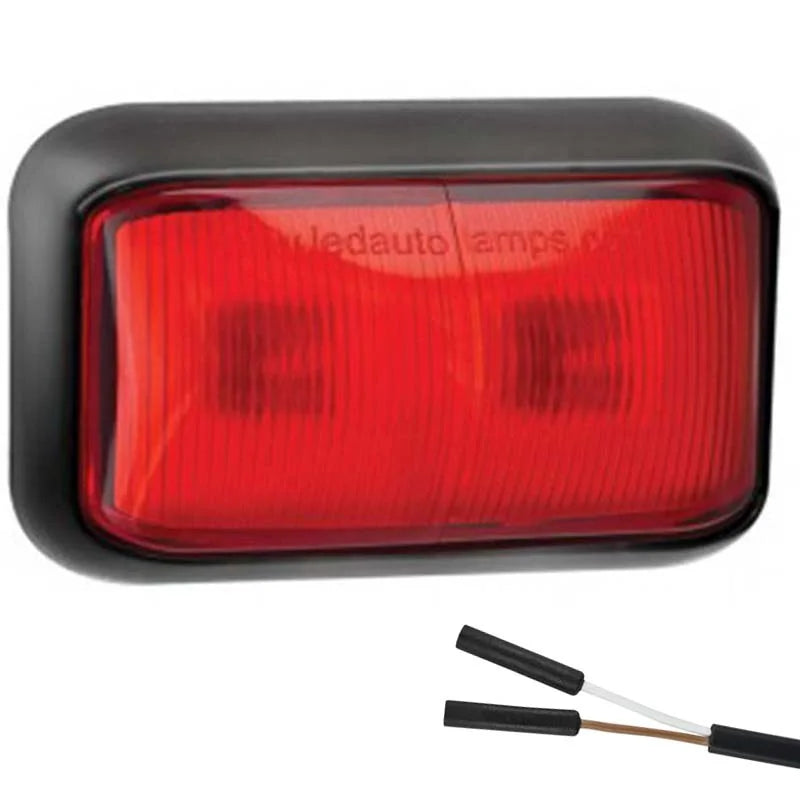 LED markeringslicht rood | 12-24v | 2-PIN connector | 58RME2P