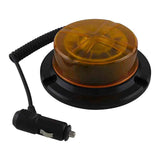 Feu rotatif LED R65 à base basse, ambre, montage magnétique 12/24v | LPBR65A-MM