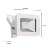 Projecteur LED blanc froid 4000K - 10W 1100 lumens - IP65 étanche - blanc