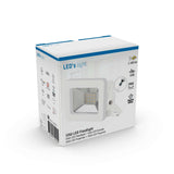 Projecteur LED blanc froid 4000K - 10W 1100 lumens - IP65 étanche - blanc
