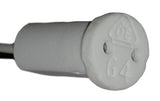 Fitting | LED lamp fitting | G4 fitting porselein | 18cm snoer | wit - LEDPLANET.NL