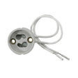 Fitting | LED lamp fitting | GU10 fitting porselein | 10cm snoer | wit - LEDPLANET.NL