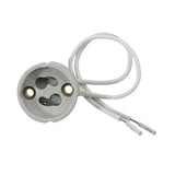Fitting | LED lamp fitting | GU10 fitting porselein | 10cm snoer | wit - LEDPLANET.NL