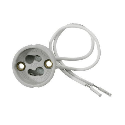 Douille | Douille pour lampe LED | douille GU10 en porcelaine | câble de 10 cm | blanche - LEDPLANET.NL