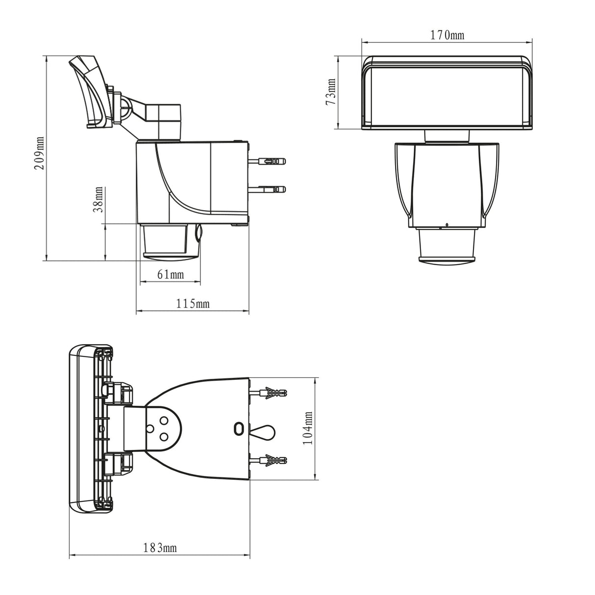 LED Schijnwerper met Bewegingssensor - 1400 lumen - Koelwit 4000K - Wit
