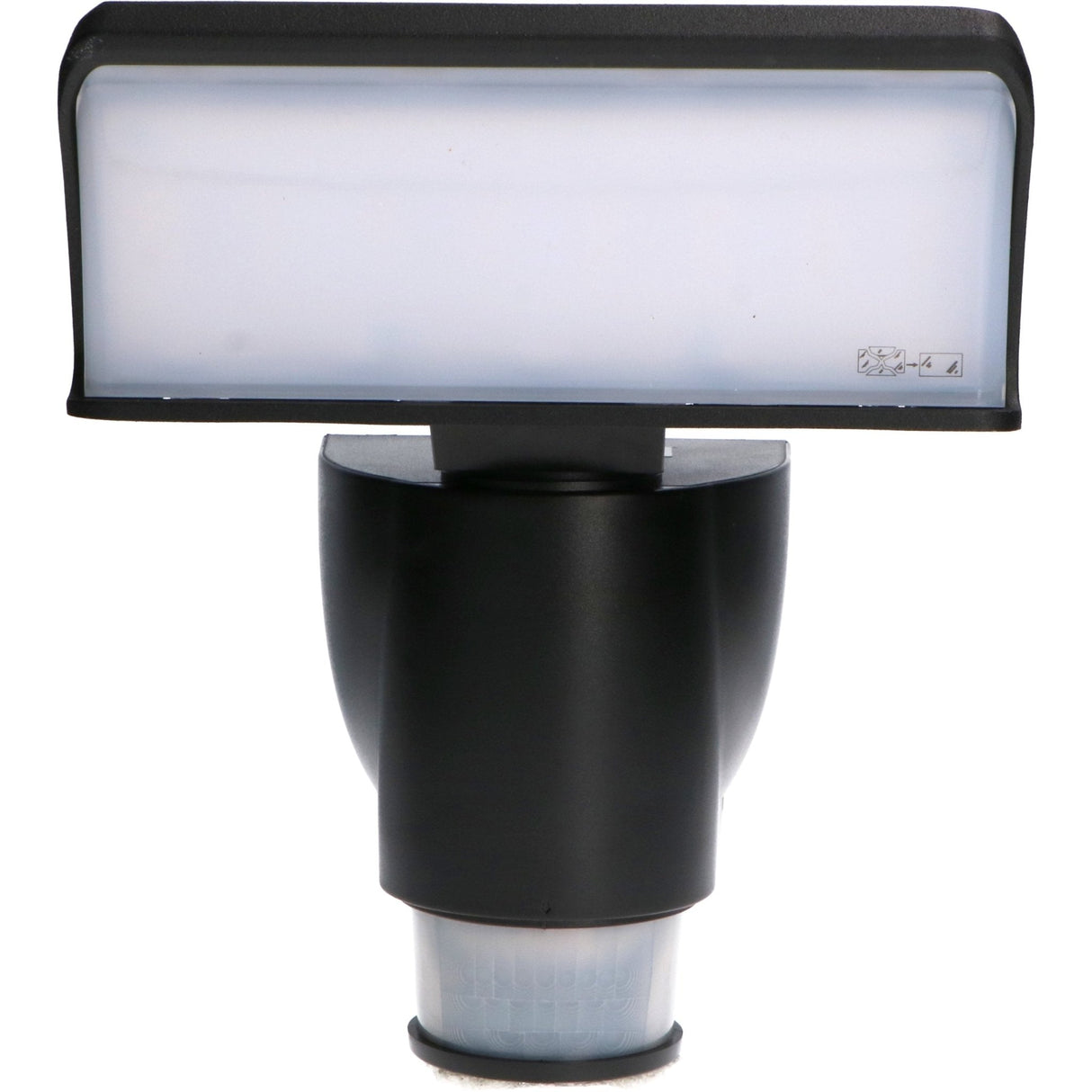 LED schijnwerper koelwit 4000K met bewegingstracking - 18W 1400 lumen - IP44 - zwart