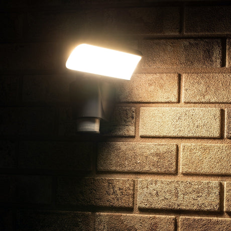 LED Schijnwerper met Bewegingssensor - 1400 lumen - Koelwit 4000K - Antraciet