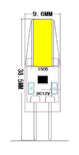 G4 steeklampje | LED 1,5W=15W halogeen | warmwit 2700K | 12V DC - dimbaar - LEDPLANET.NL