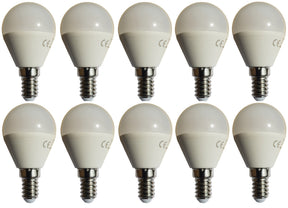 G45 kogellamp 10 stuks, E14 LED lamp 4W=30-35W, warmwit 3000K