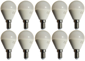 Ampoule sphérique G45 10 pièces | ampoule LED E14 6W=50W | blanc lumière du jour 6400K