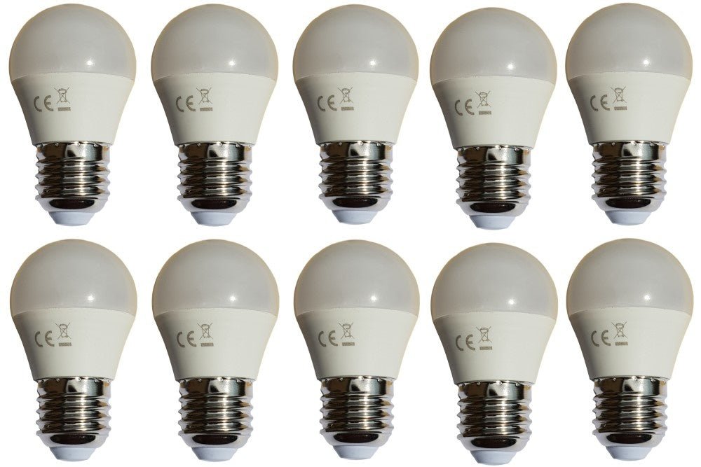 G45 kogellamp 10 stuks | E27 LED lamp 6W=50W | daglichtwit 6400K - LEDPLANET.NL