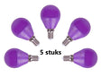 G45 kogellamp 5 stuks | E14 LED lamp 4W=30W gloeilamp | paars licht - LEDPLANET.NL
