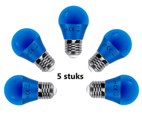 G45 kogellamp 5 stuks, blauw licht