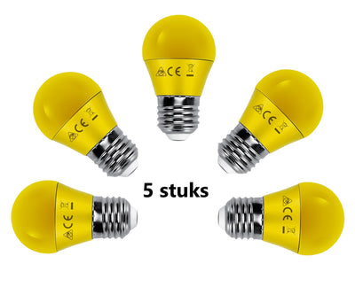 Ampoules globe G45, lot de 5 | Ampoule LED E27 4 W = ampoule à incandescence 30 W | lumière jaune - LEDPLANET.NL
