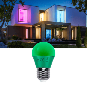 LED G45 kogellamp 4W - 300 lumen - Groen licht - E27 fitting - IP20 - 5 stuks