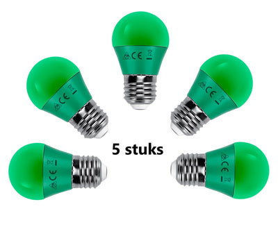 G45 kogellamp 5 stuks, groen licht