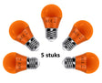 G45 kogellamp 5 stuks | E27 LED lamp 4W=30W gloeilamp | oranje licht - LEDPLANET.NL