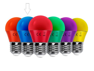 LED G45 kogellamp 300 lumen - 4W - Blauw licht - E27 - 5 stuks