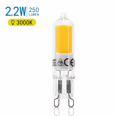 G9 steeklampje, LED 2.2W, 250 Lm = 25W halogeenlicht