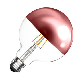 Globe lamp E27 G125 dimbaar helder glas, LED 6W vervangt 45W, extra warmwit 2200K, 550 lm