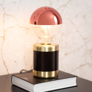 Ampoule globe E27 2200K à intensité variable | G125 - FLAME LED 6W=550 lumens=45W - cuivre/verre transparent - 230 Volt