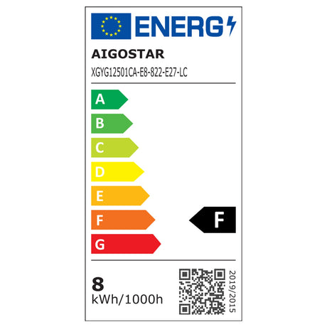 Ampoule globe G125 - E27 - verre ambré | 8W=51W | filament flamme 2200K - LEDPLANET.NL