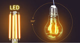 Globe gloeilamp G125 - E27 - amber glas | 8W=51W | flame filament 2200K - LEDPLANET.NL