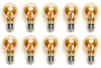 Gloeilamp E27 10 stuks | 6W=45W warmwit | 2200K - amber glas - LEDPLANET.NL