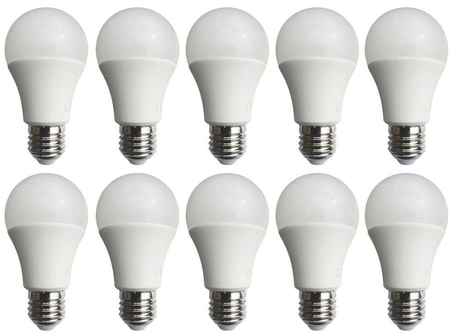 Gloeilamp E27 10 stuks | A60 LED lamp 9W=70 - 75W | warmwit 3000K - LEDPLANET.NL