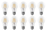 Gloeilamp E27 3 - staps - dimbaar 10 stuks | A60 LED 6W=60W halogeen verlichting | helder glas - warmwit filament 2700K - LEDPLANET.NL