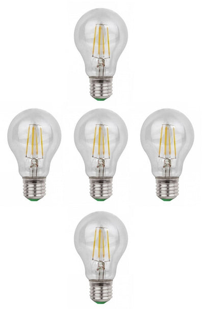 Ampoule E27 5 pièces | LED 6 W = remplacement halogène 60 W | filament blanc lumière du jour 6500 K - LEDPLANET.NL
