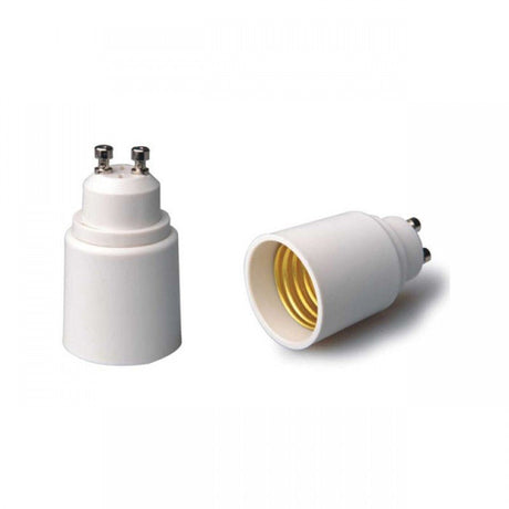 GU10 fitting - E27 fitting verloopfitting 2 stuks | wit 230V AC - LEDPLANET.NL