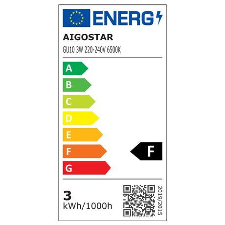 GU10 spot 3 stuks | PAR16 bajonetsluiting | 3W=20W | daglichtwit 6400K - LEDPLANET.NL