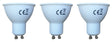 GU10 spot 3 stuks | PAR16 bajonetsluiting | 3W=20W | daglichtwit 6400K - LEDPLANET.NL