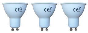 GU10 LED lamp, 3W vervangt 20W, daglichtwit 6400K, 195 lm, 140°, 3 stuks
